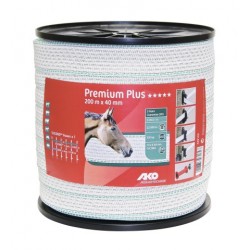 Ruban Premium Plus,blanc/vert, largeur 40mm,TriCond 0,40mm