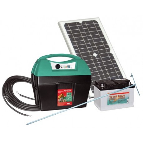 Kit électrificateur Mobil Power AD 3000 avec panneau solaire 25W