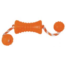 Os balle et corde ToyFastic, orange, 12,5xD:7cm
