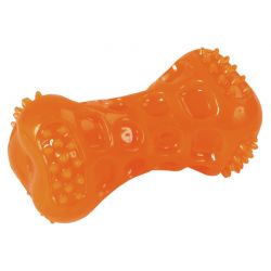 Jouet os ToyFastic Squeaky, orange 9 cm